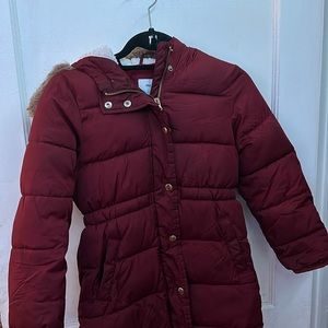 Burgundy old navy coat